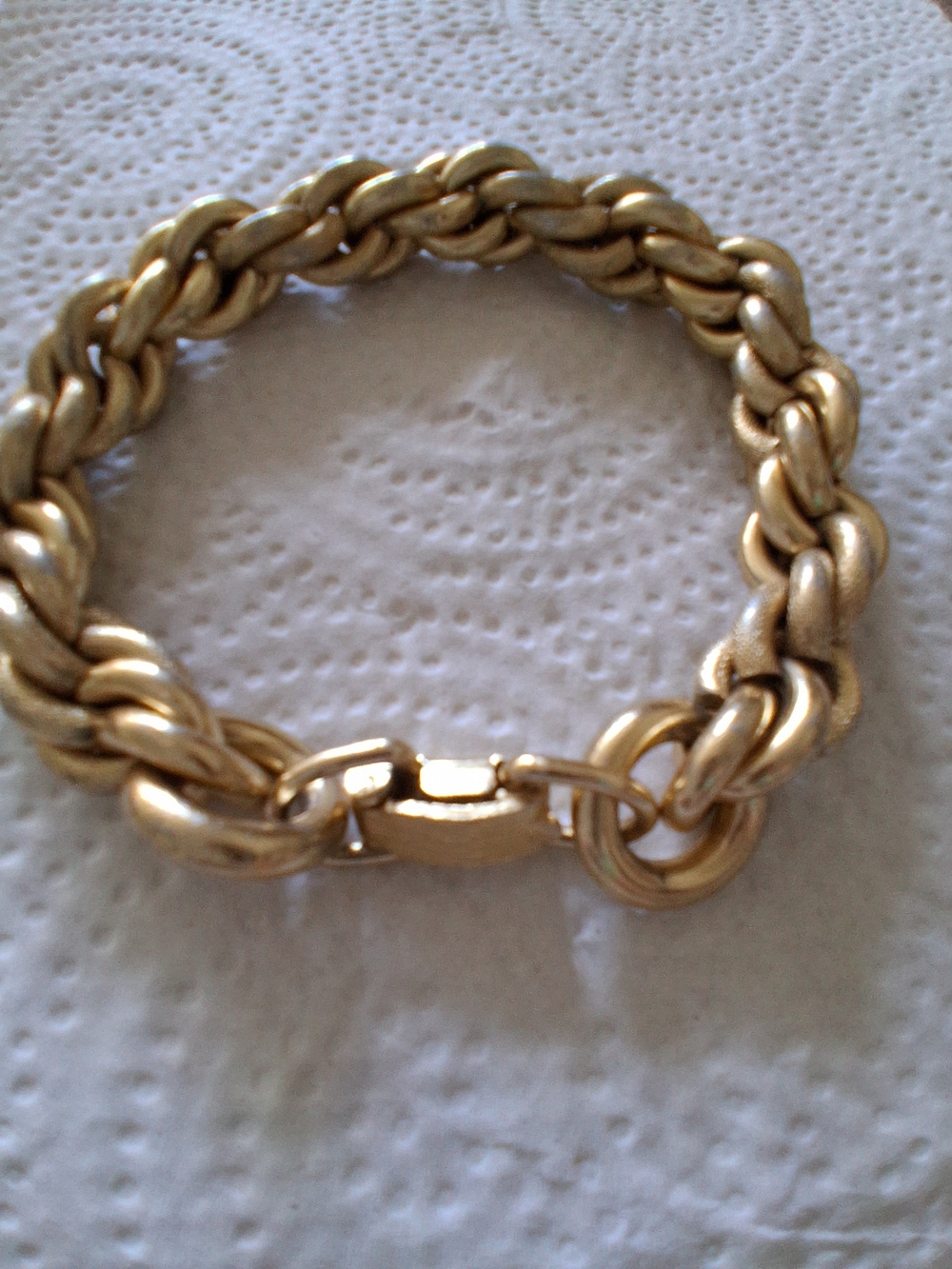 Classic Gold Tone Chunky Chain Bracelet for Women